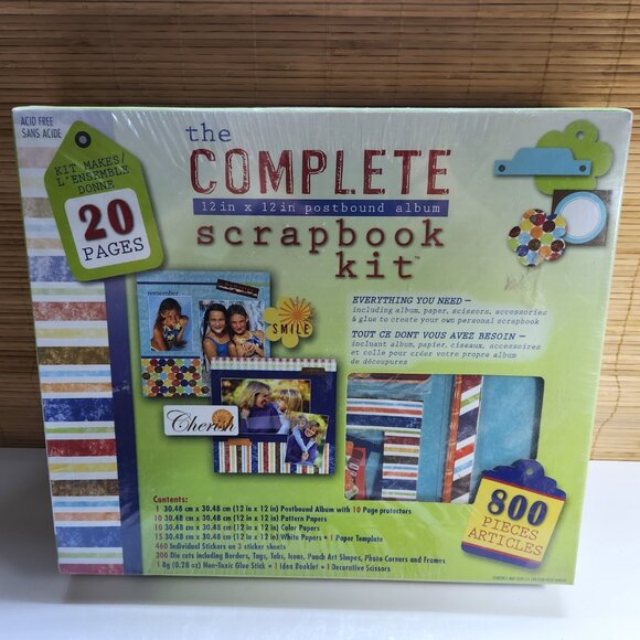 Scrapbook Kit Westrim 800 Pieces 2006 The Complete 12 x 12 Postbound Album NEW - Picture 2 of 9